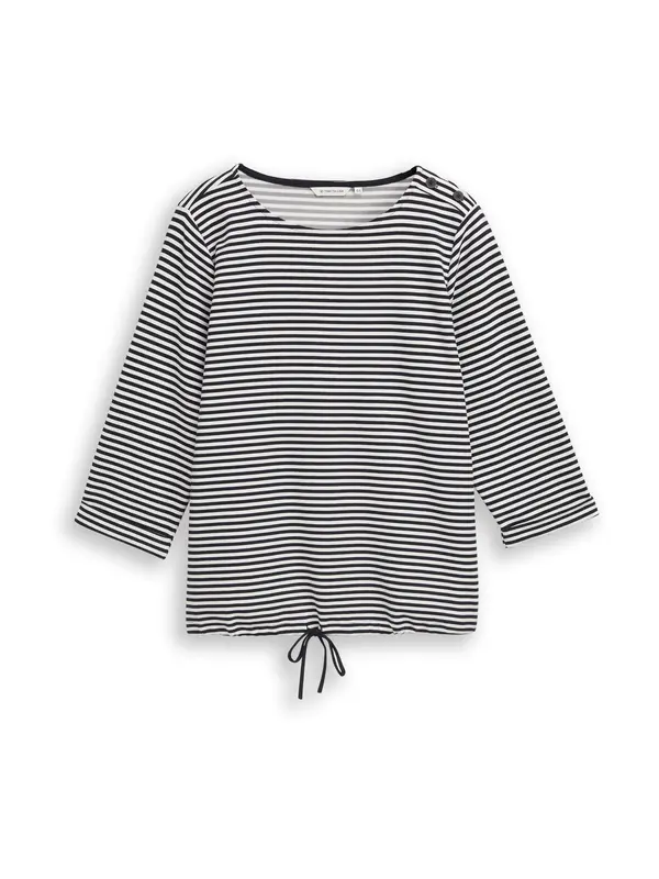 Tom Tailor Women + Tom Tailor Women + Majica  mornarska / off-bela
