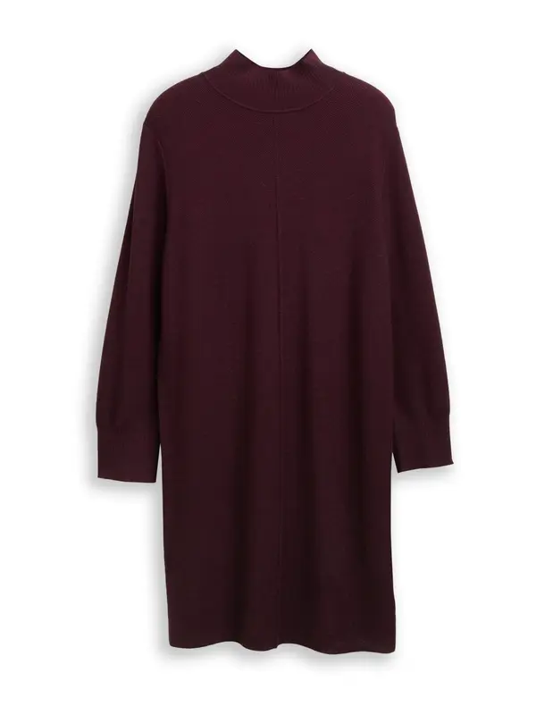 Tom Tailor Women + Tom Tailor Women + Pletena obleka  vinsko rdeča