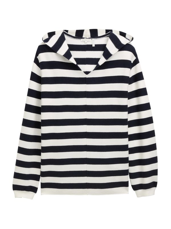 Tom Tailor Women + Tom Tailor Women + Pulover  marine / bela