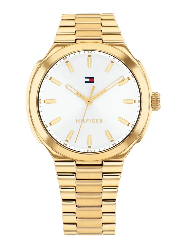 TOMMY HILFIGER TOMMY HILFIGER Analogna ura 'GEORGIA'  zlata / bela