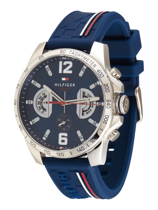 TOMMY HILFIGER TOMMY HILFIGER Analogna ura  temno modra / rdeča / srebrna