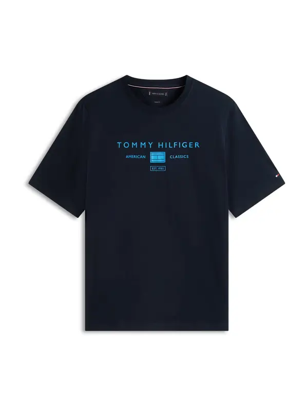 Tommy Hilfiger Big & Tall Tommy Hilfiger Big & Tall Majica 'BRAND LOVE'  marine / azur