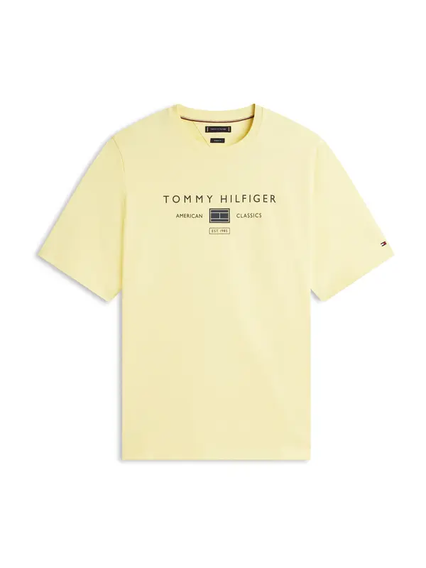 Tommy Hilfiger Big & Tall Tommy Hilfiger Big & Tall Majica 'BRAND LOVE'  marine / svetlo rumena