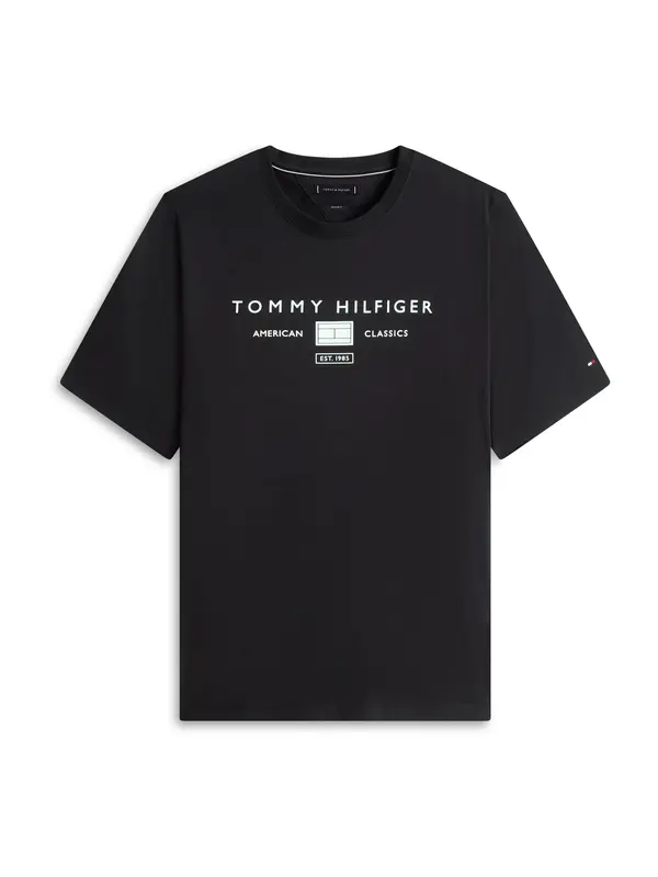 Tommy Hilfiger Big & Tall Tommy Hilfiger Big & Tall Majica  črna / bela