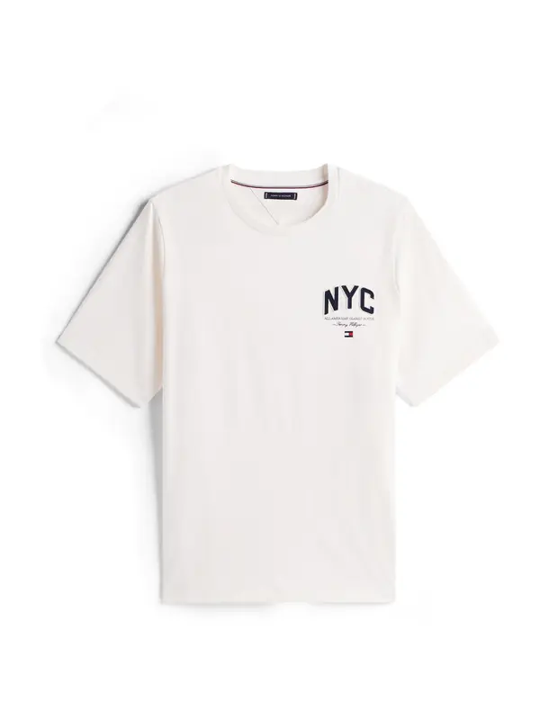 Tommy Hilfiger Big & Tall Tommy Hilfiger Big & Tall Majica 'NYC'  kremna / črna
