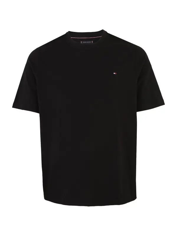 Tommy Hilfiger Big & Tall Tommy Hilfiger Big & Tall Majica 'Plus Flag Embroidery'  črna