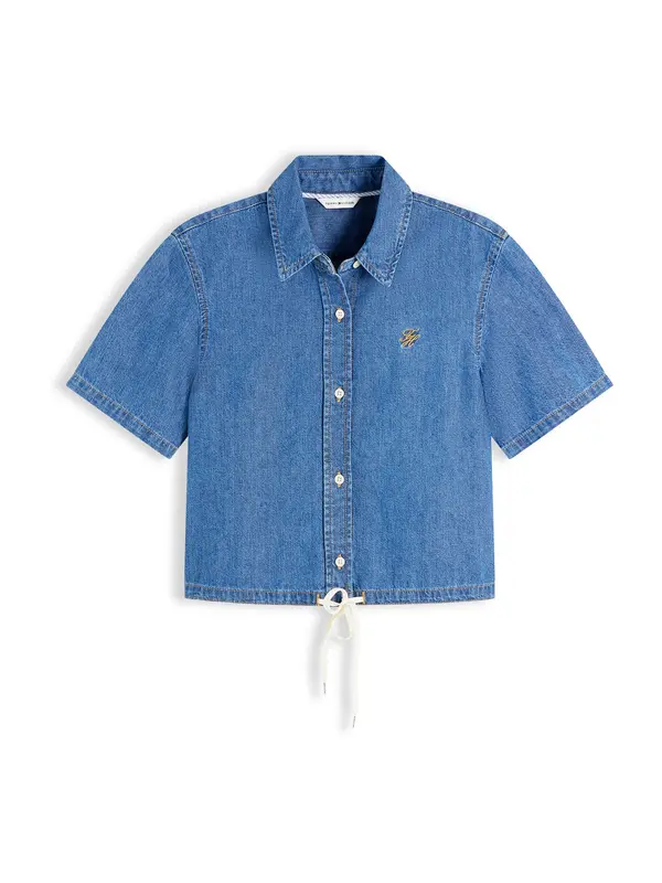 TOMMY HILFIGER TOMMY HILFIGER Bluza 'Boxy Fit Short Sleeve'  moder denim