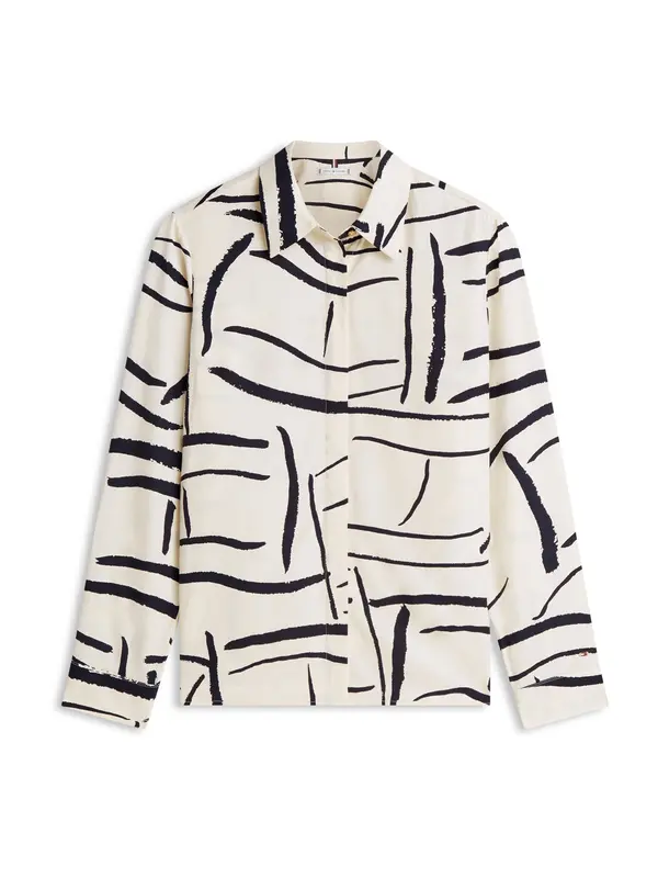 TOMMY HILFIGER TOMMY HILFIGER Bluza  črna / naravno bela