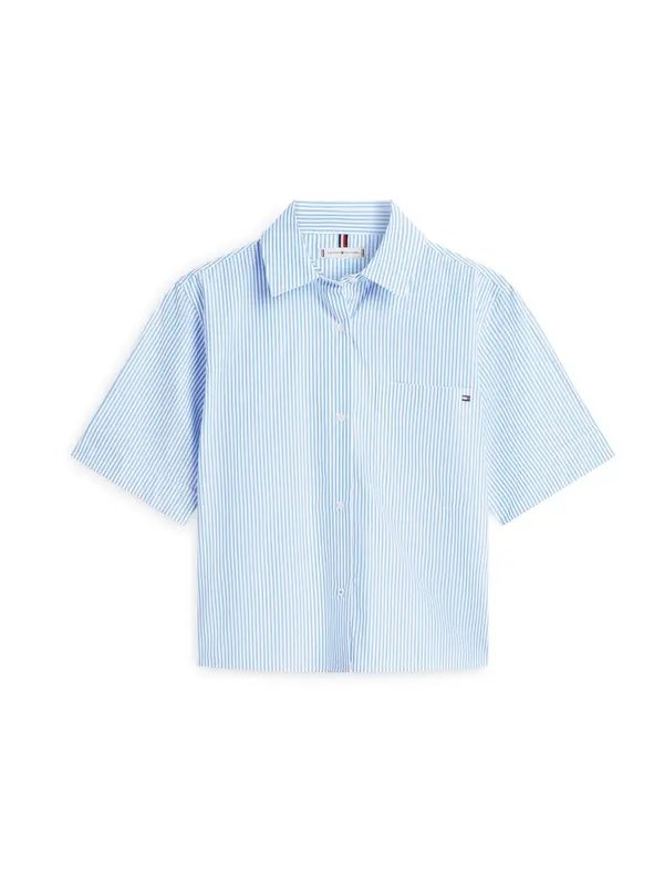 TOMMY HILFIGER TOMMY HILFIGER Bluza 'ESS'  svetlo modra / bela