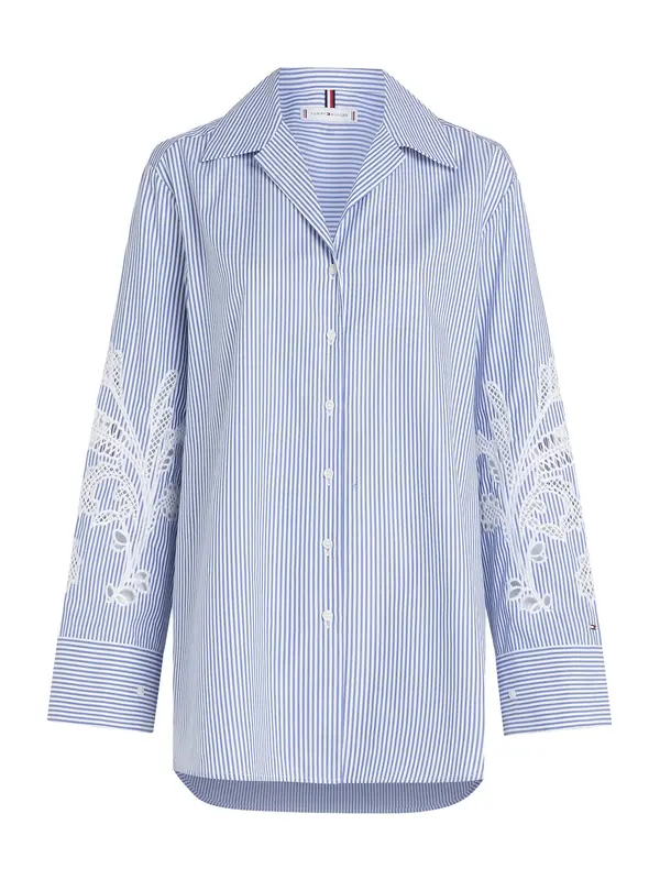 TOMMY HILFIGER TOMMY HILFIGER Bluza  modra / bela