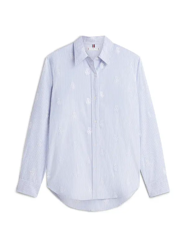 TOMMY HILFIGER TOMMY HILFIGER Bluza  svetlo modra / bela