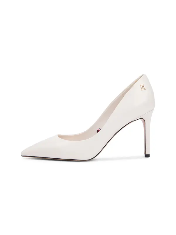 TOMMY HILFIGER TOMMY HILFIGER Čevlji s peto 'Essential'  biserno bela