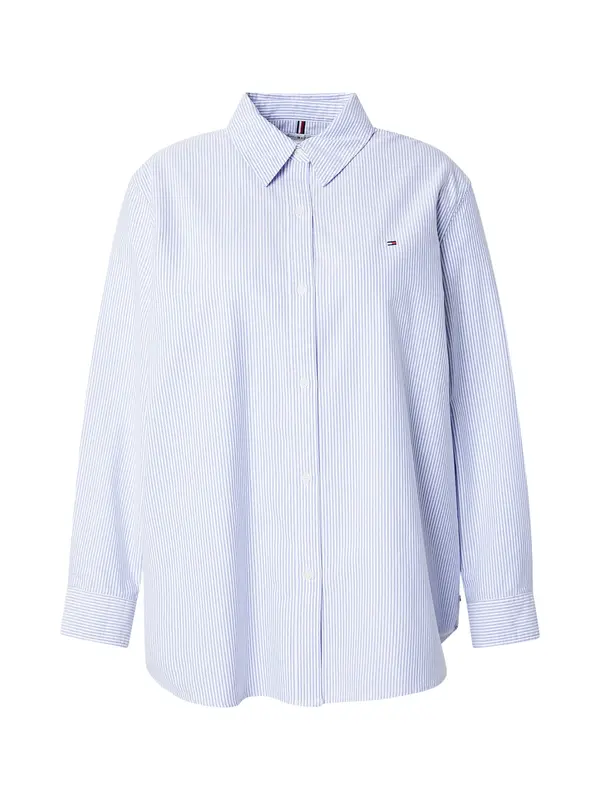 Tommy Hilfiger Curve Tommy Hilfiger Curve Bluza  svetlo modra / off-bela