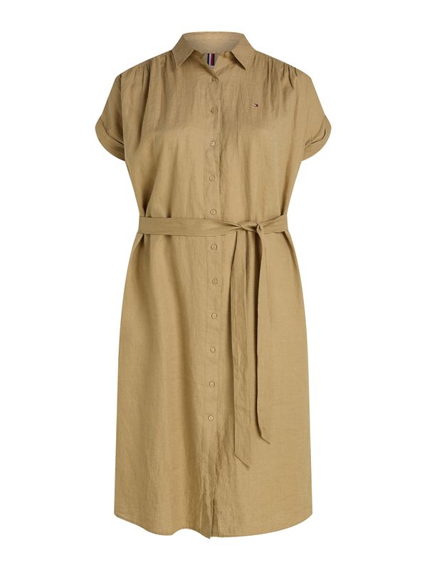 Tommy Hilfiger Curve Tommy Hilfiger Curve Dolga srajca 'ESS'  kamela