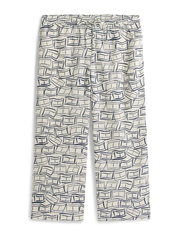 Tommy Hilfiger Curve Tommy Hilfiger Curve Hlače 'ESS'  marine / volneno bela