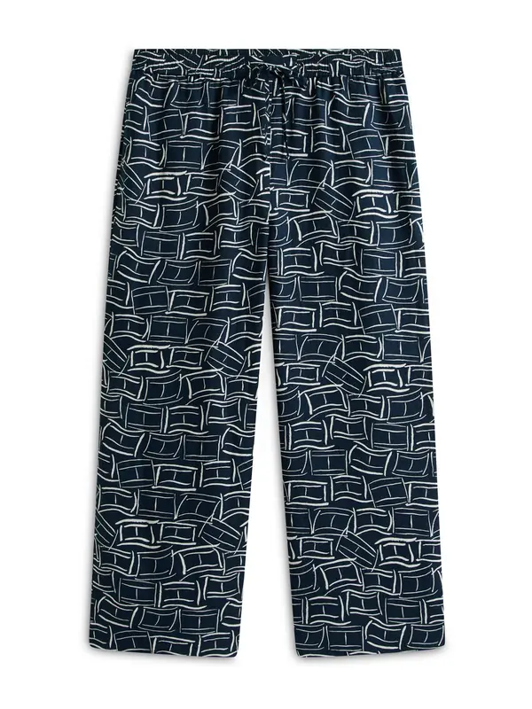 Tommy Hilfiger Curve Tommy Hilfiger Curve Hlače  temno modra / bela