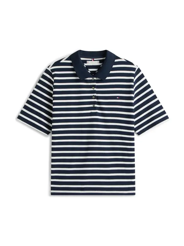 Tommy Hilfiger Curve Tommy Hilfiger Curve Majica '1985'  modra / bela