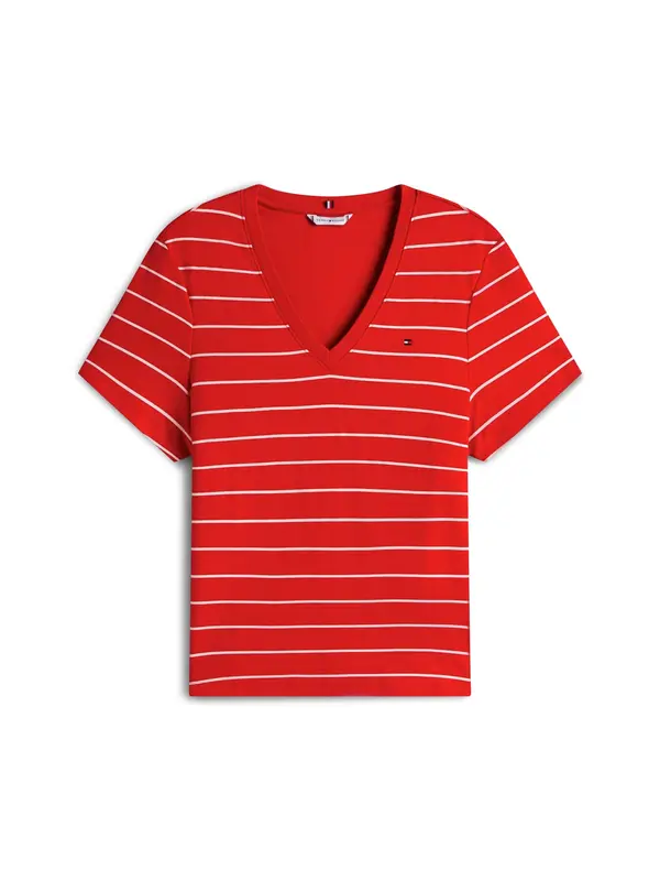 Tommy Hilfiger Curve Tommy Hilfiger Curve Majica 'Cody'  rdeča / bela
