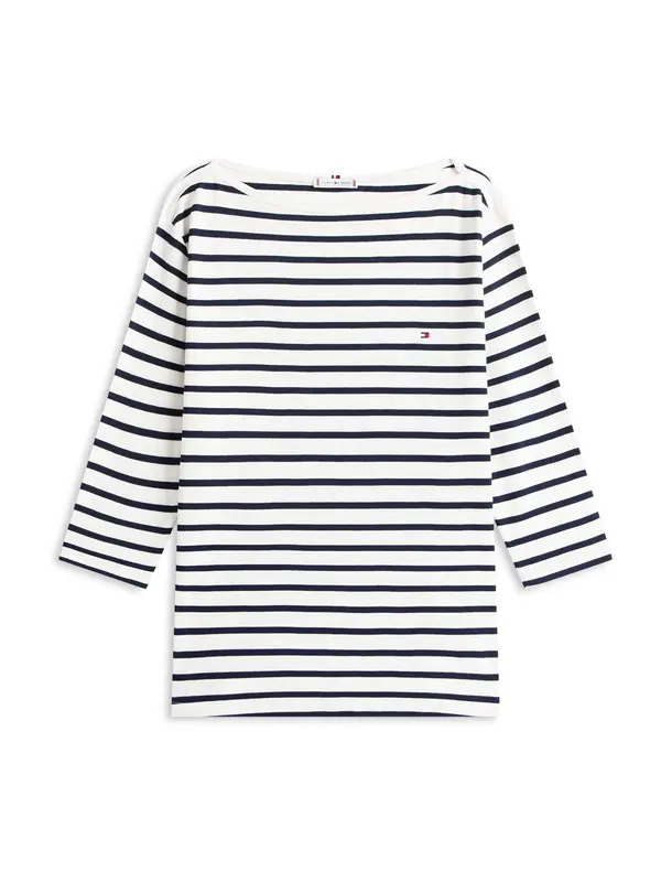 Tommy Hilfiger Curve Tommy Hilfiger Curve Majica  črna / bela