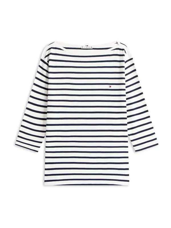 Tommy Hilfiger Curve Tommy Hilfiger Curve Majica  črna / bela
