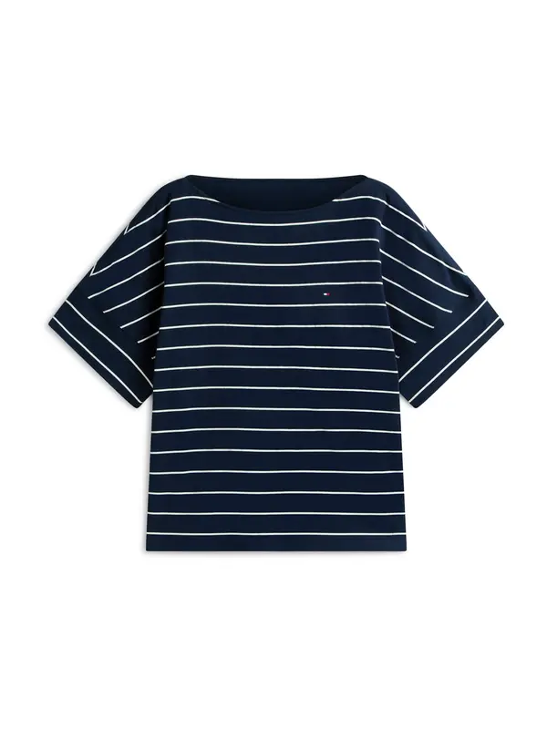 Tommy Hilfiger Curve Tommy Hilfiger Curve Majica 'MDRN'  mornarska / bela