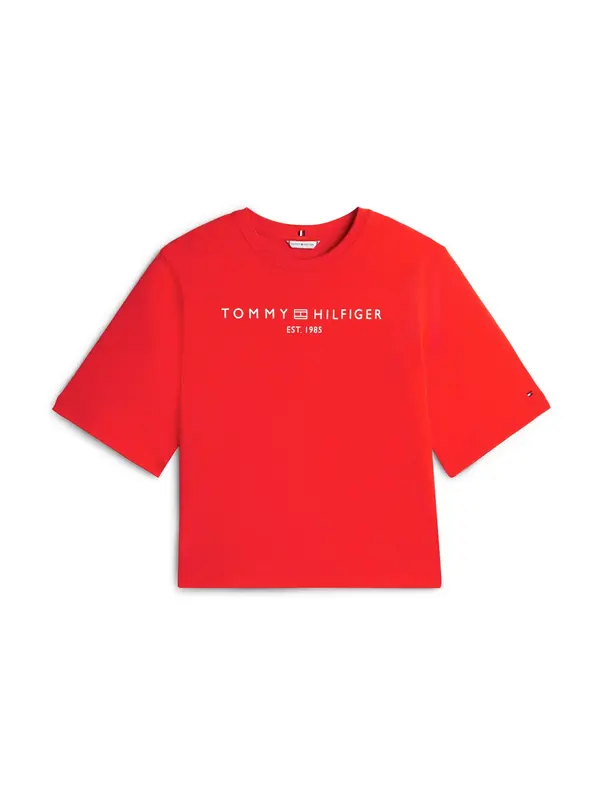 Tommy Hilfiger Curve Tommy Hilfiger Curve Majica  oranžna / bela