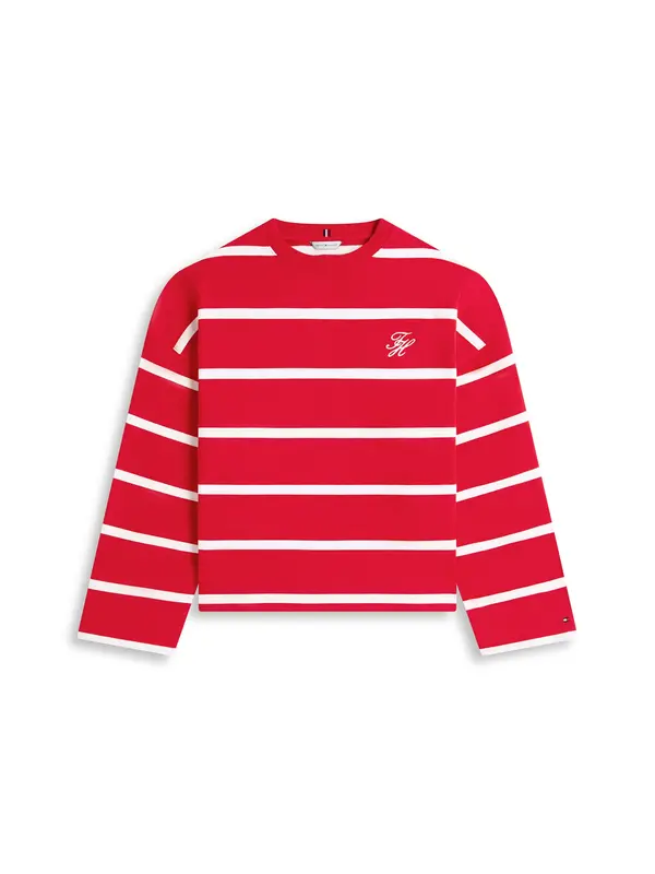 Tommy Hilfiger Curve Tommy Hilfiger Curve Majica  rdeča / bela