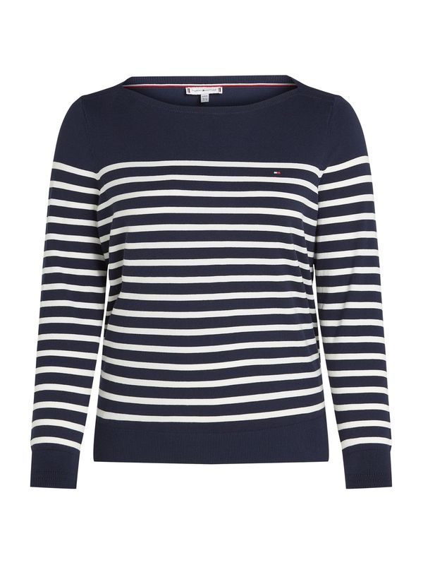 Tommy Hilfiger Curve Tommy Hilfiger Curve Pulover  mornarska / bela