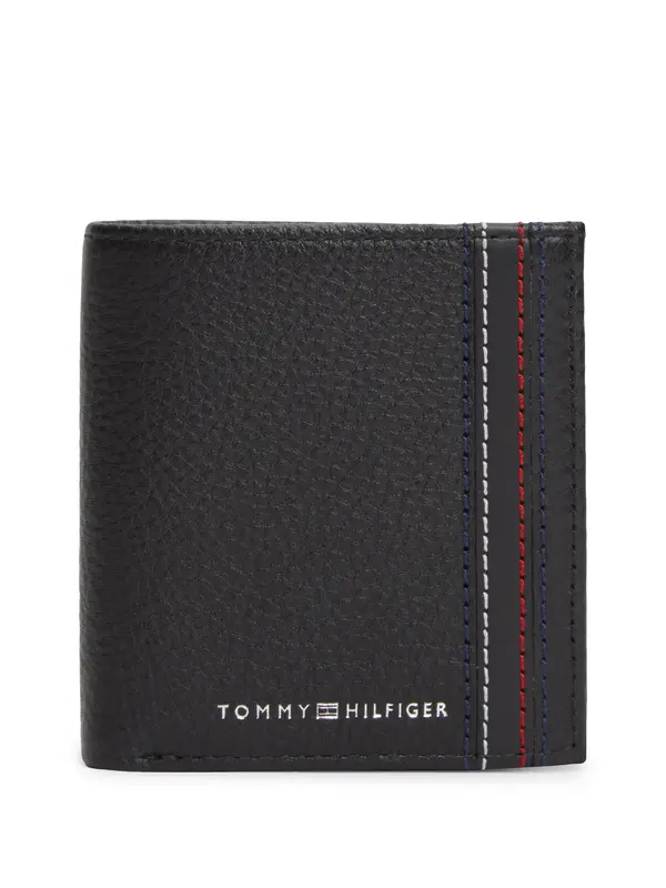 TOMMY HILFIGER TOMMY HILFIGER Denarnica 'CENTRAL TRIFOILD'  črna / bela