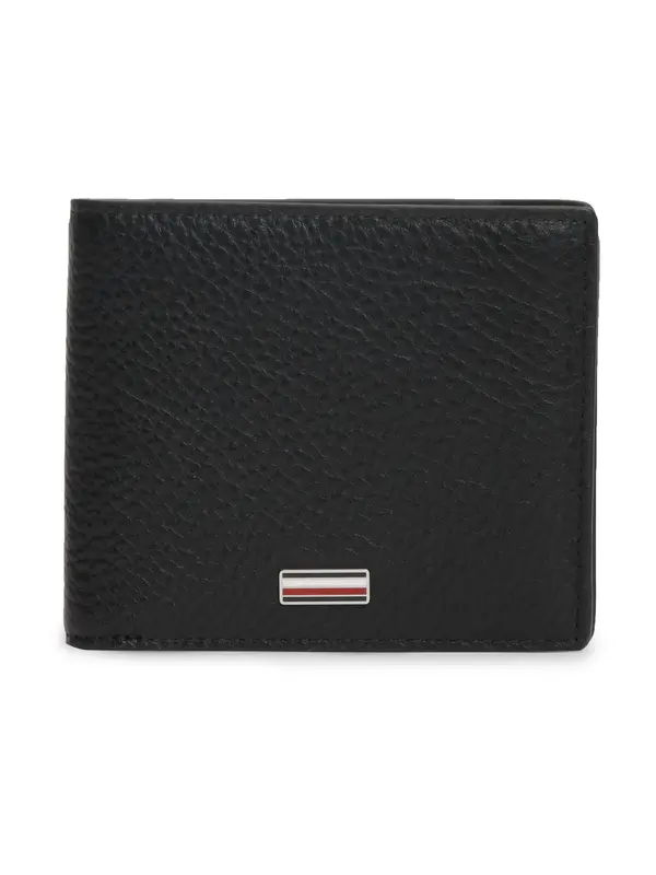 TOMMY HILFIGER TOMMY HILFIGER Denarnica 'Signature Plaque Bifold'  črna