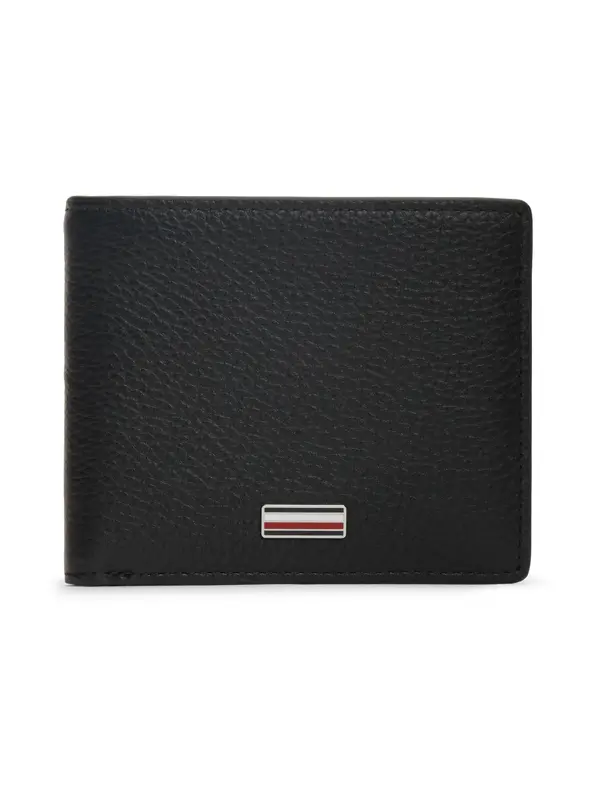 TOMMY HILFIGER TOMMY HILFIGER Denarnica 'Signature Plaque Bifold'  črna