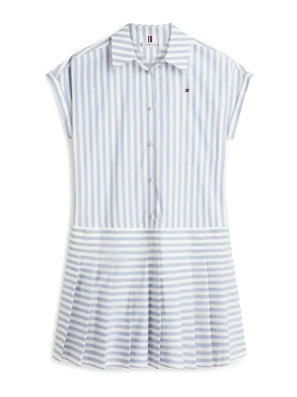 TOMMY HILFIGER TOMMY HILFIGER Dolga srajca  bež / golobje modra