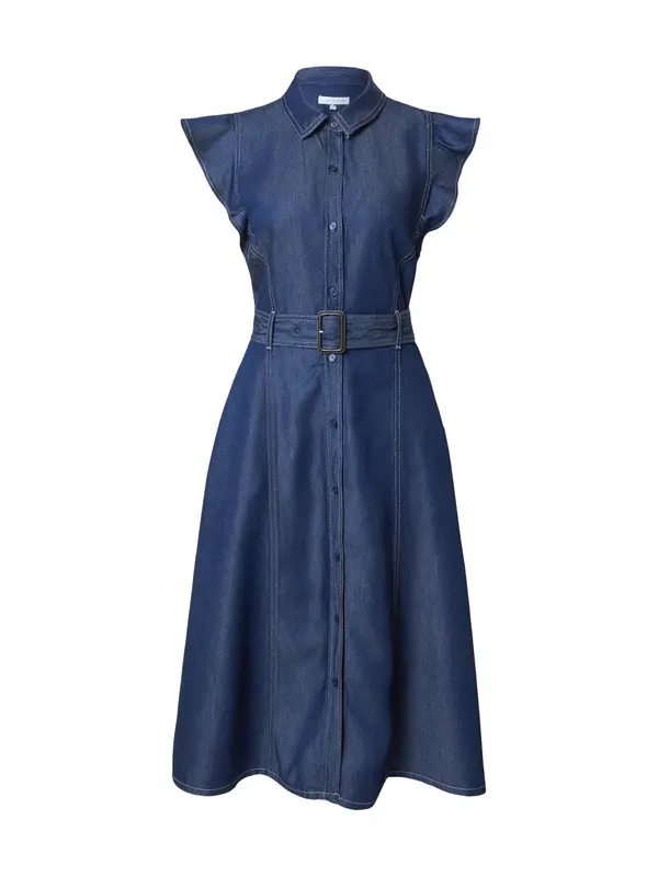 TOMMY HILFIGER TOMMY HILFIGER Dolga srajca 'Fit And Flare Midi'  moder denim