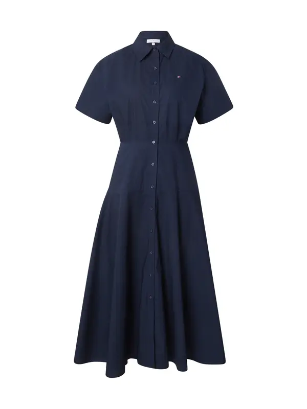 TOMMY HILFIGER TOMMY HILFIGER Dolga srajca 'Fit And Flare Midi'  mornarska
