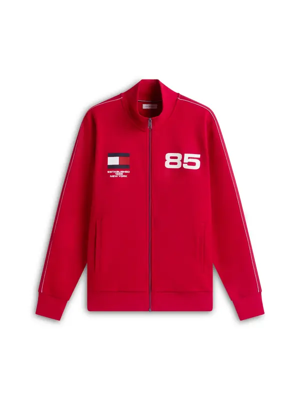 TOMMY HILFIGER TOMMY HILFIGER Jopa na zadrgo 'Interlock Track'  mornarska / rdeča / bela