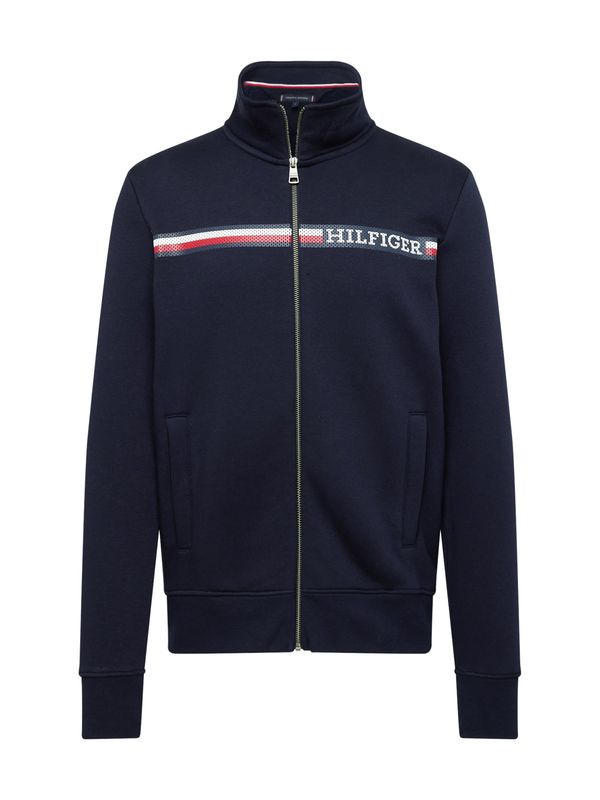 TOMMY HILFIGER TOMMY HILFIGER Jopa na zadrgo  mornarska / rdeča / off-bela