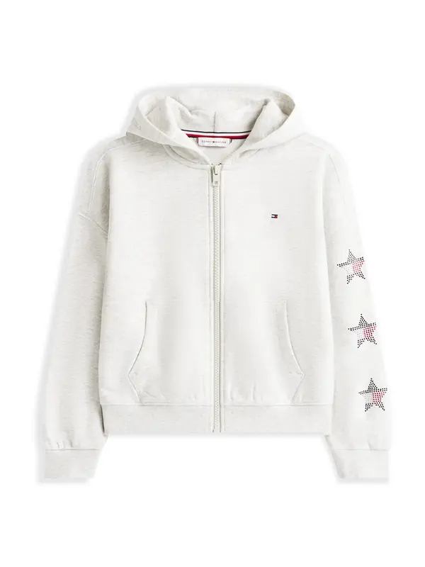 TOMMY HILFIGER TOMMY HILFIGER Jopa na zadrgo  pegasto siva / rdeča / črna / srebrna