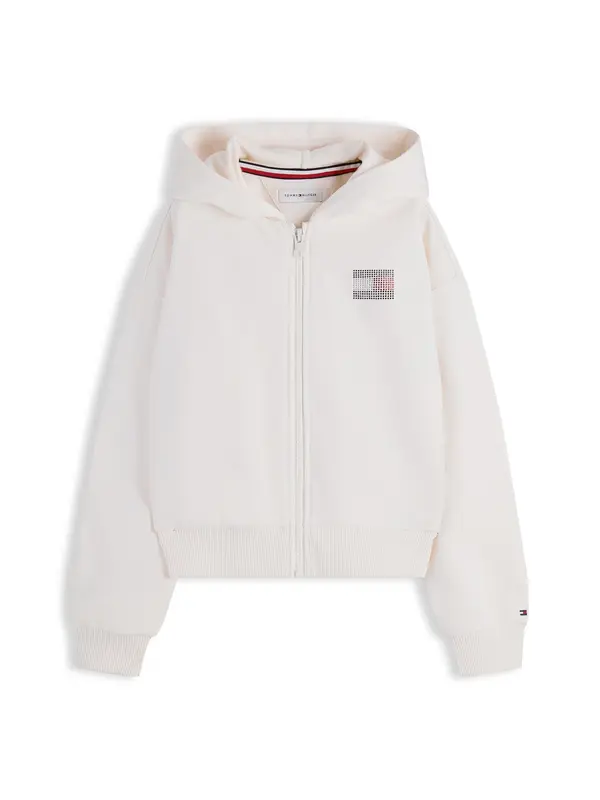 TOMMY HILFIGER TOMMY HILFIGER Jopa na zadrgo  rdeča / srebrna / bela