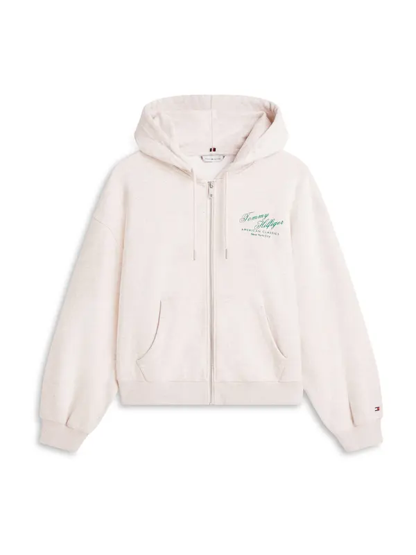 TOMMY HILFIGER TOMMY HILFIGER Jopa na zadrgo  svetlo bež / zelena