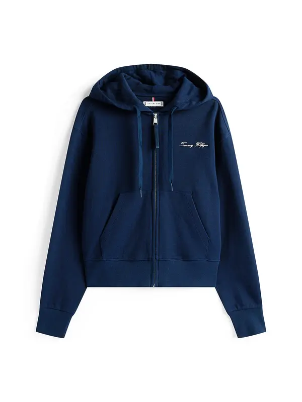 TOMMY HILFIGER TOMMY HILFIGER Jopa na zadrgo  temno modra / bela