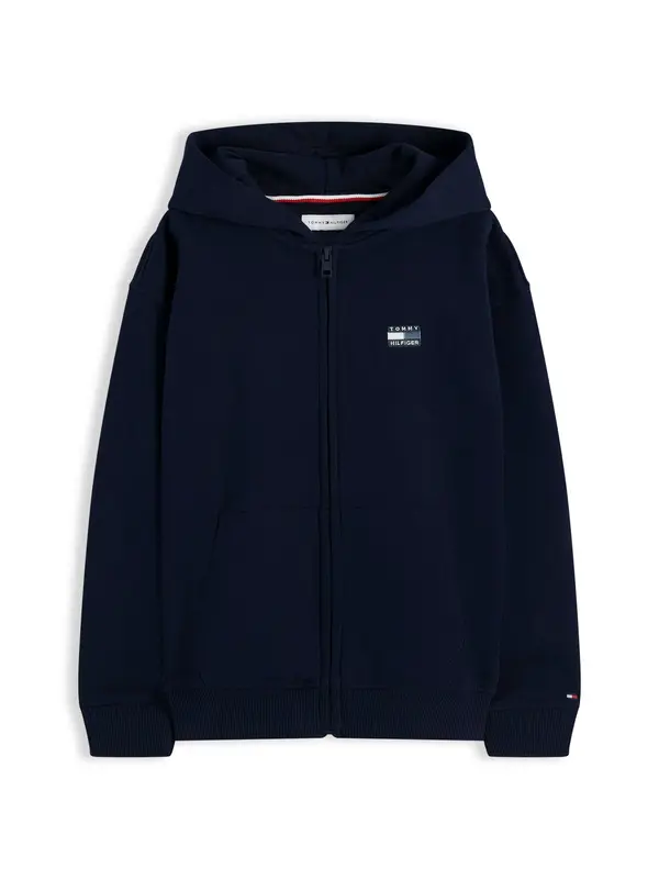 TOMMY HILFIGER TOMMY HILFIGER Jopa na zadrgo 'Tonal Flag Logo Zip-thru'  marine