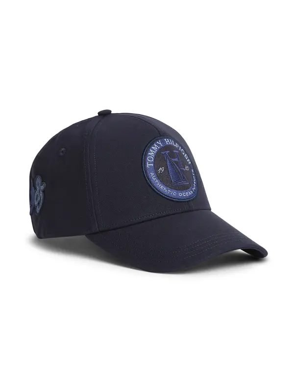 TOMMY HILFIGER TOMMY HILFIGER Kapa 'Logo Patch Six-panel Baseball'  marine / kobalt modra