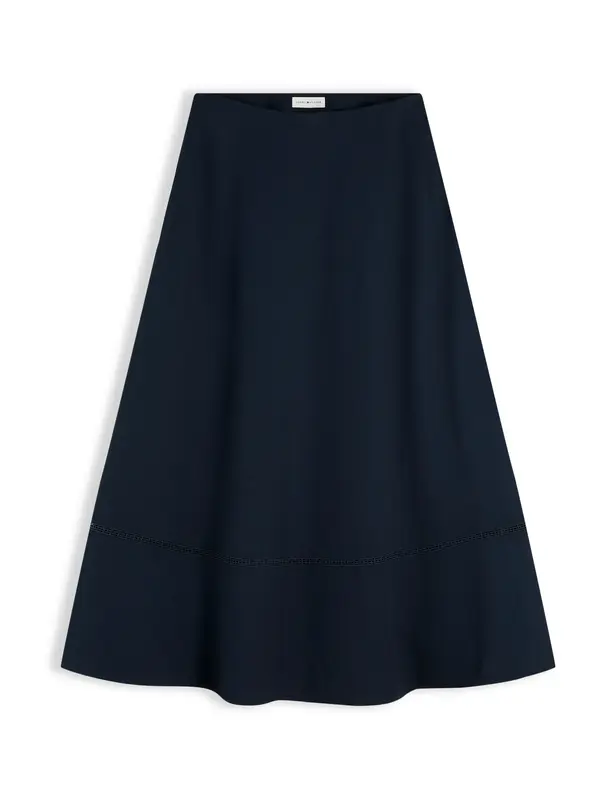 TOMMY HILFIGER TOMMY HILFIGER Krilo 'Logo Flare Midi With'  mornarska