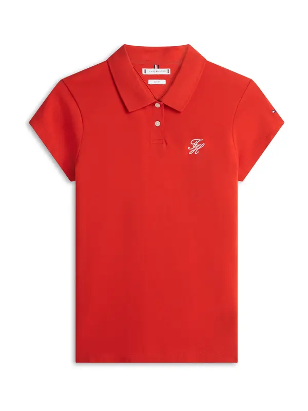 TOMMY HILFIGER TOMMY HILFIGER Majica '1985'  krvavo rdeča / bela