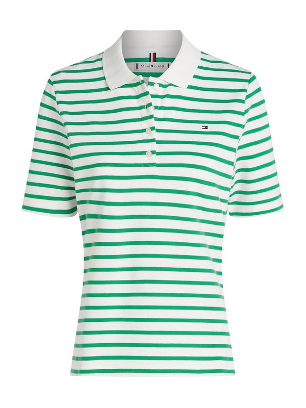 TOMMY HILFIGER TOMMY HILFIGER Majica '1985'  zelena / bela