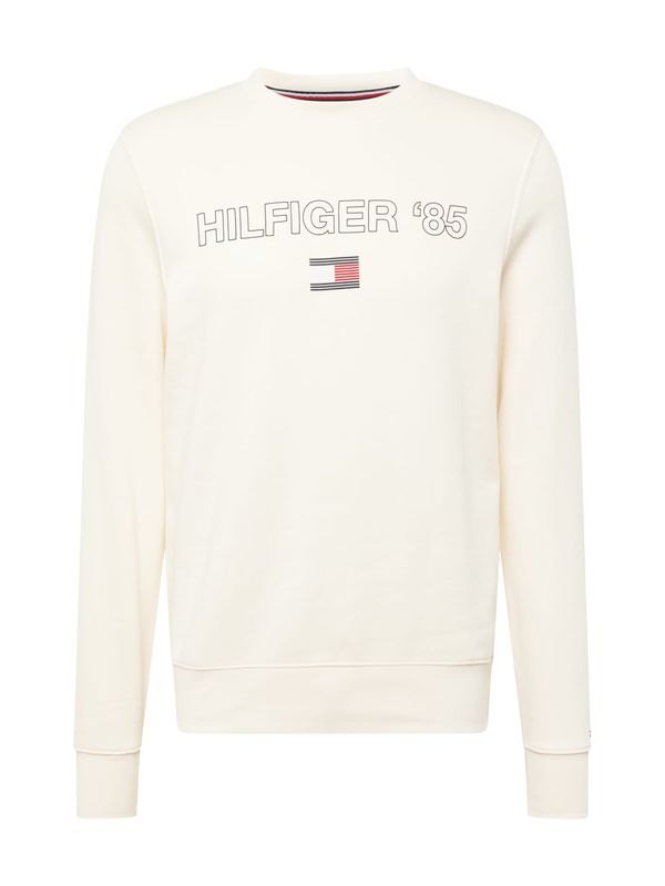 TOMMY HILFIGER TOMMY HILFIGER Majica '85'  slonovina / marine / krvavo rdeča / črna