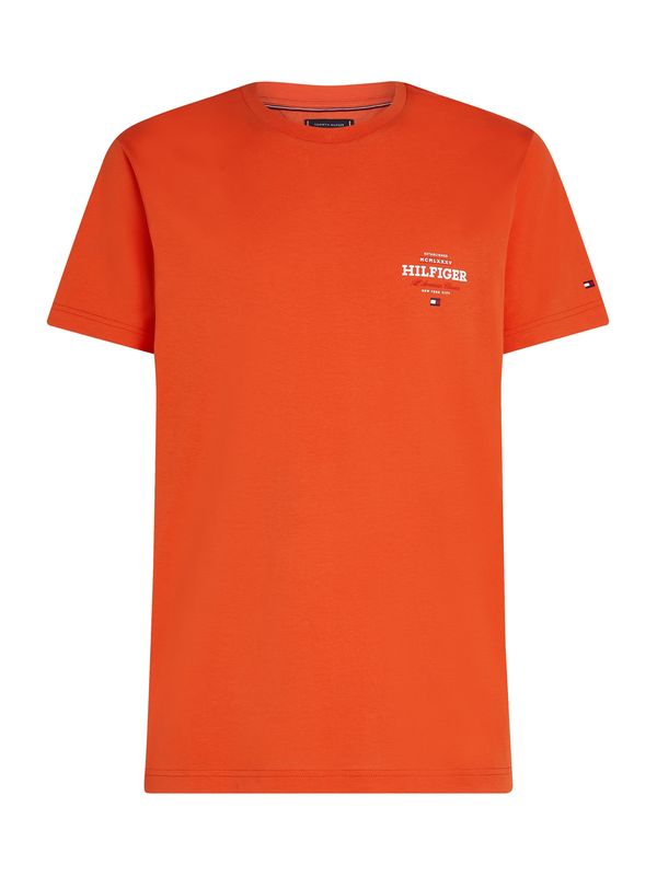 TOMMY HILFIGER TOMMY HILFIGER Majica 'ALL AMERICAN'  temno oranžna / bela