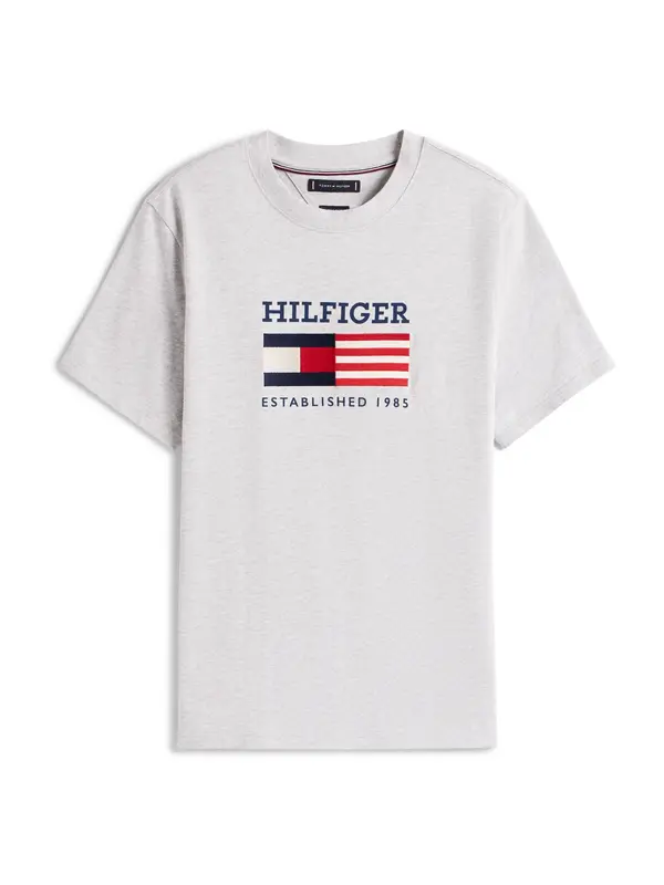 TOMMY HILFIGER TOMMY HILFIGER Majica 'AMERICANA'  mornarska / pegasto siva / rdeča / off-bela