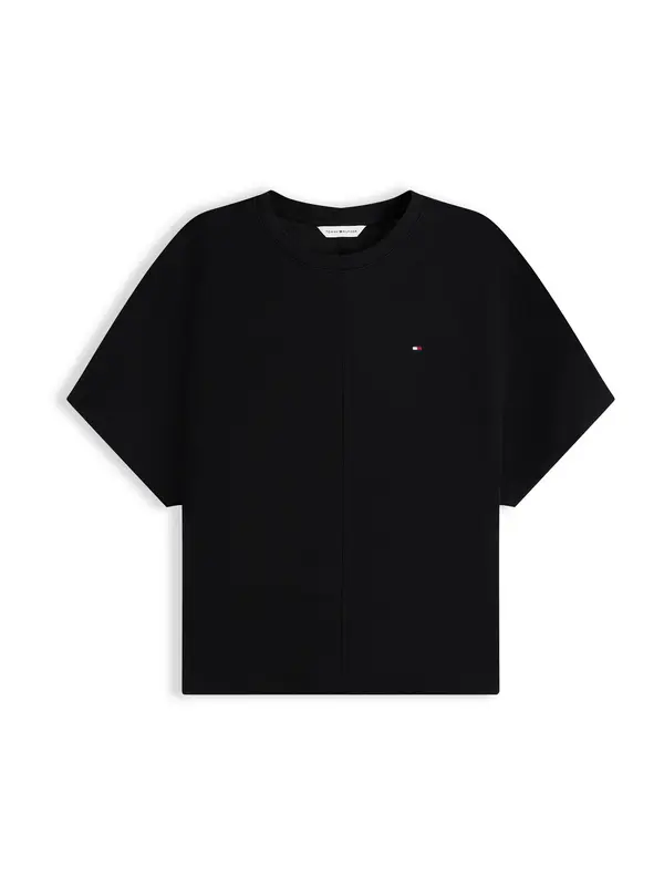 TOMMY HILFIGER TOMMY HILFIGER Majica 'Batwing Sleeve'  češnjevo rdeča / črna / bela