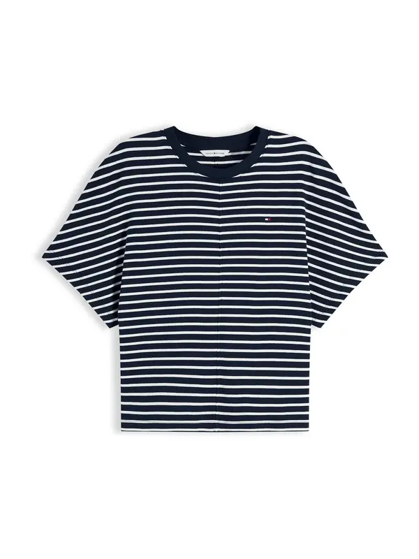 TOMMY HILFIGER TOMMY HILFIGER Majica 'Batwing Sleeve'  mornarska / bela